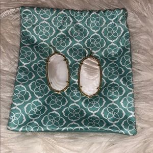 Kendra Scott Statement White Pearl Earrings